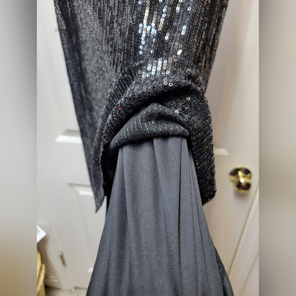 Calvin Klein Black Sequin Blouse V Neck Plus Size 1X NEW - Picture 8 of 11